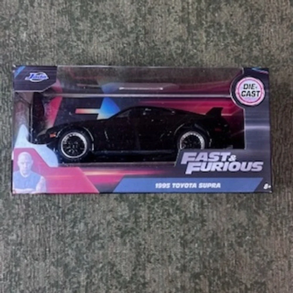 Jada Toys Fast Furious 1995 Toyota Supra Diecast‎ Car Black 132 Scale 24075